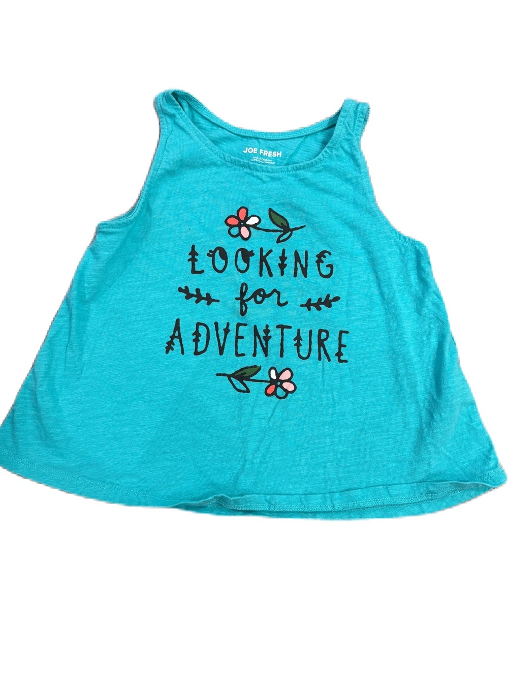 Joe Fresh Turquoise Girls' Adventure Graphic Tank Top - Size 4